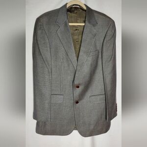 Oak Creek Men's Sport Coat Silk Wool Cashmere Blend 41L Herringbone Pattern